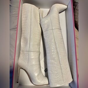 Paris Texas
105mm crocodile-effect knee-high boots